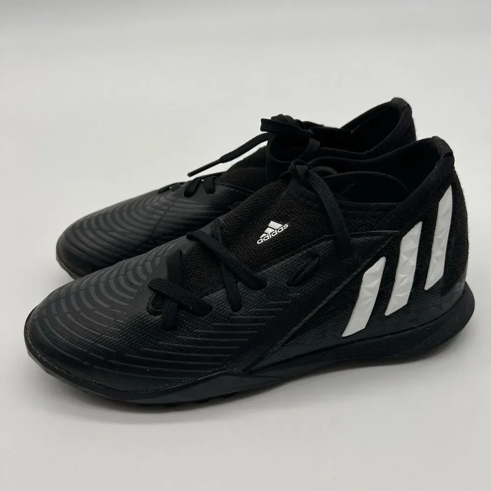 Adidas Boys Predator Edge 3 TF GZ2895 Indoor Soccer Cleats Black Size 2 Kids